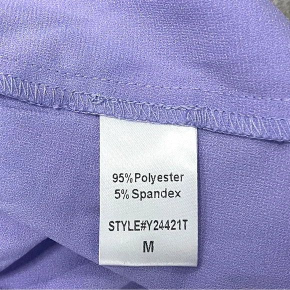 NWT Tuckernuck Pomander Place Lilac Kenzo Tiered Mini Dress V-neck 3/4 Sleeves - Picture 15 of 16